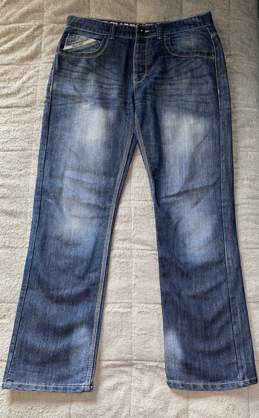 Large 'DNM 63' Vintage Baggy Blue Denim Jeans